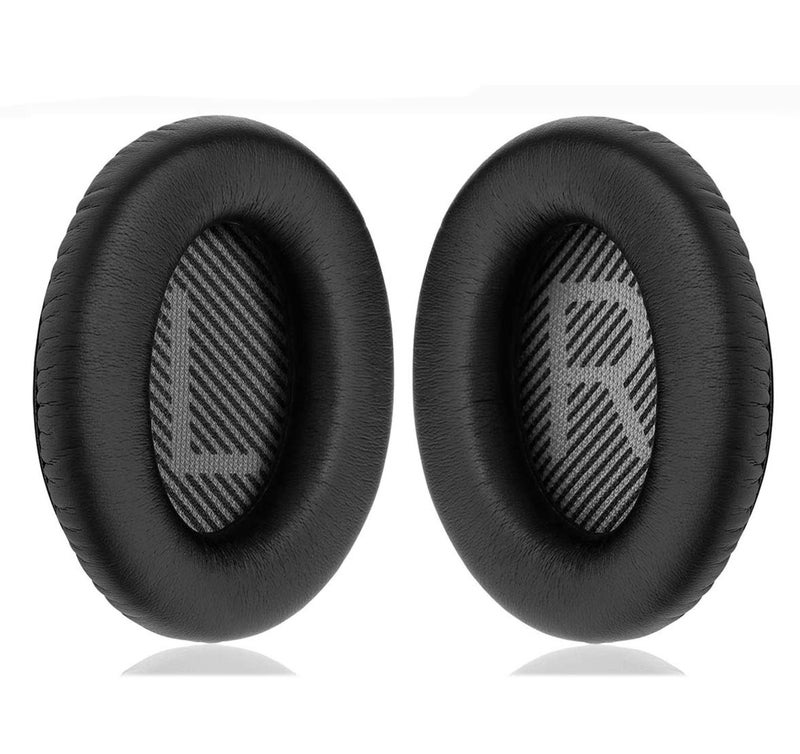 Luckvan Replacement Ear Pads for Bose Headphone Ear Cups for QuietComfort 15 25 35 QC2 Bose QC15 QC25 QC35,QC35II AE2,AE2i, AE2w, SoundTrue, SoundLink(Around-Ear) Headphones (Black) - Image 1